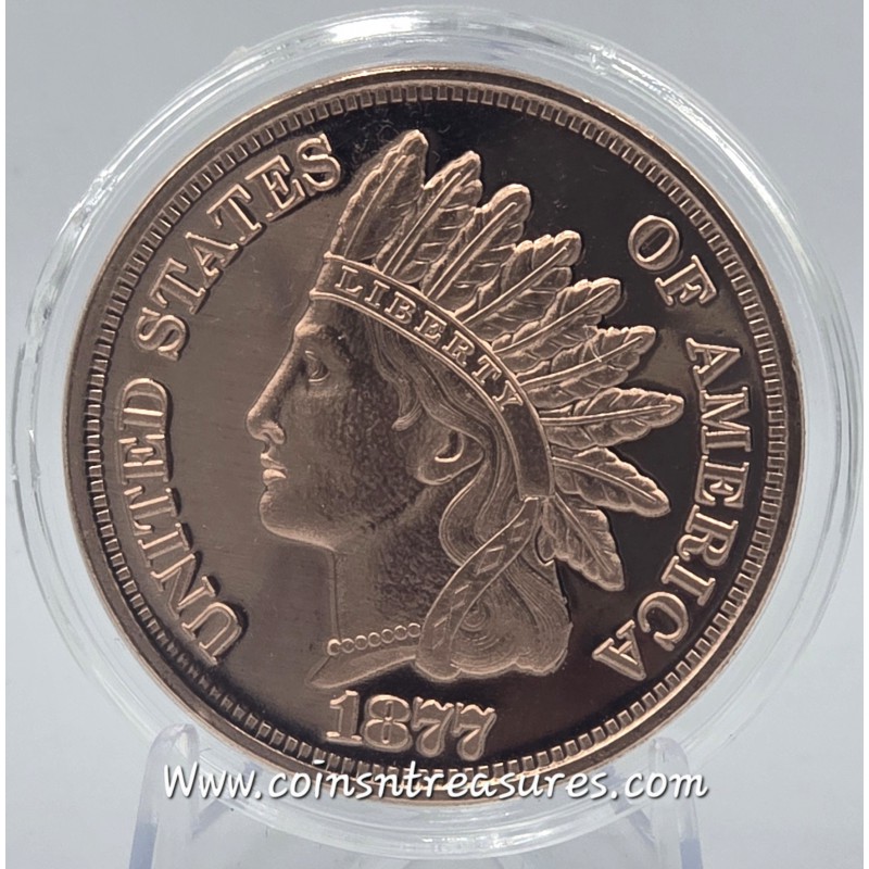 Indian Head Cent 1 oz .999 Fine Copper Round coin GOLD AND SILVER BULLION