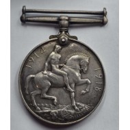 GREAT BRITAIN UK SILVER WWI KGV 1914 - 1918 BRITISH WAR MEDAL