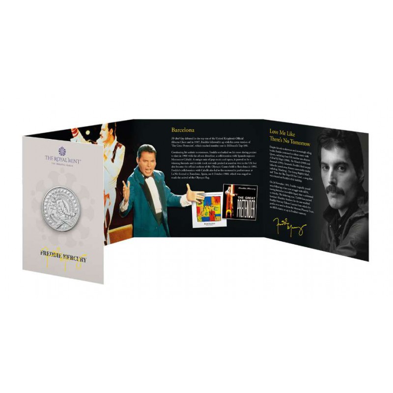 Freddy Mercury 2025 UK £5 Brilliant Uncirculated Coin in Blister WORLD COINS