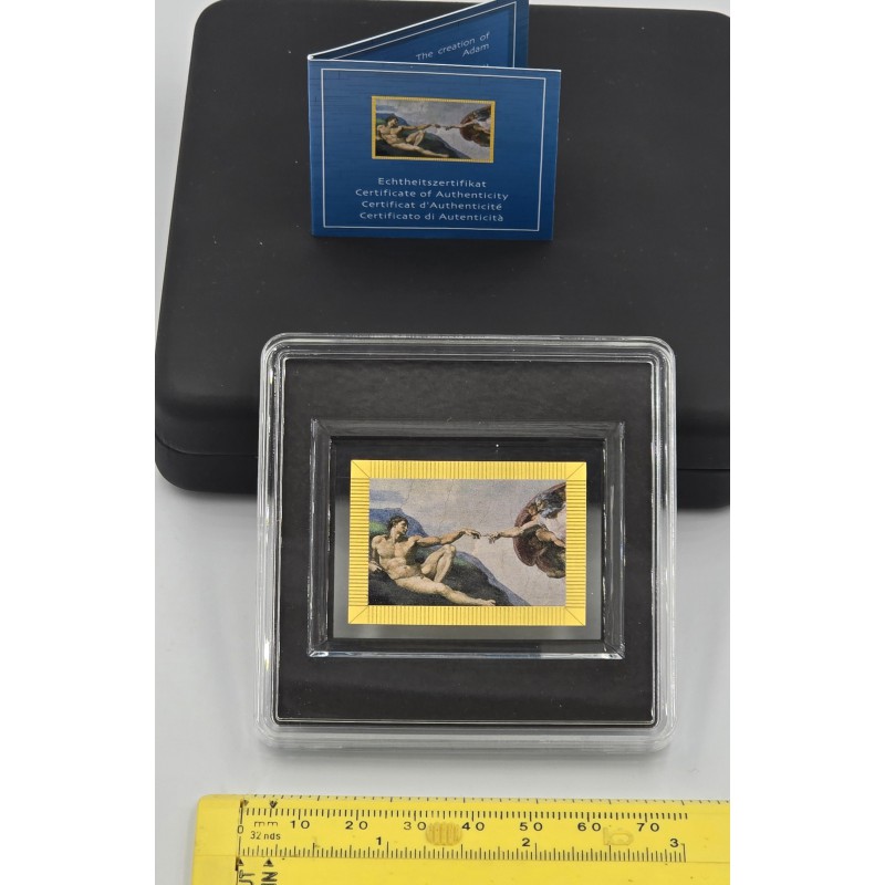 Michelangelo The creation of Adam 1/200 Oz Gold .999 coin Tokelau 2 dollars GOLD AND SILVER BULLION