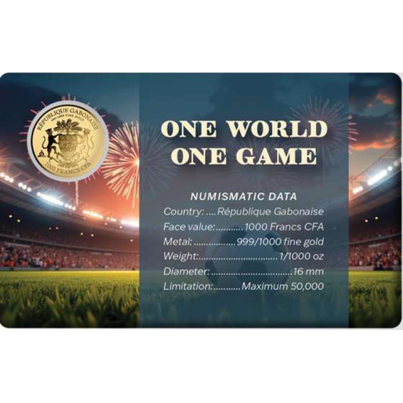 Football Events 1/1000 Oz Gold Coin card GOLD AND SILVER BULLION