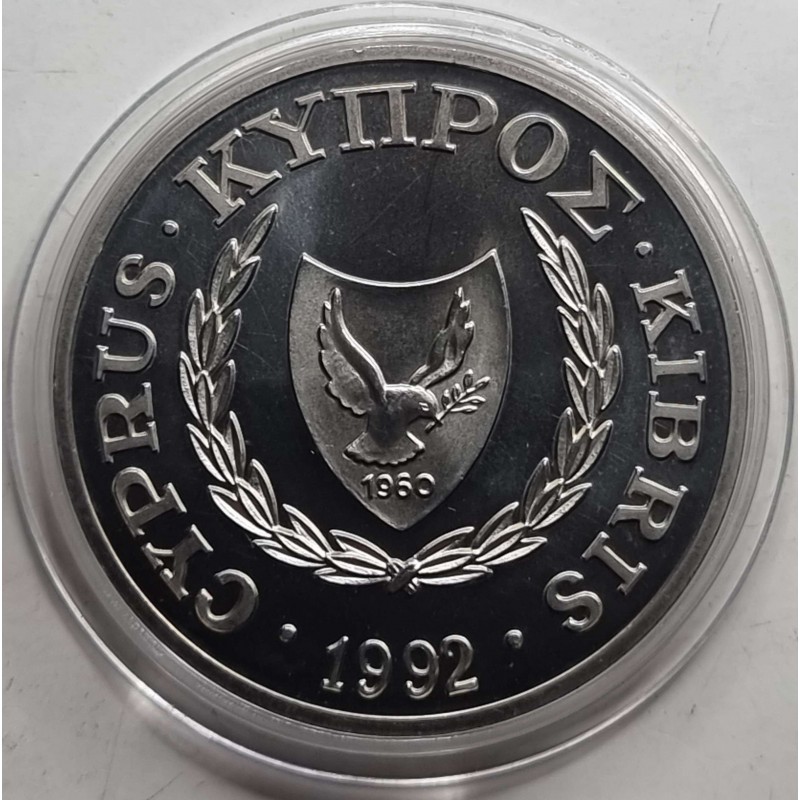 CYPRUS 1992 BU 1 POUND COIN OLYMPIC GAMES BARCELONA WORLD COINS