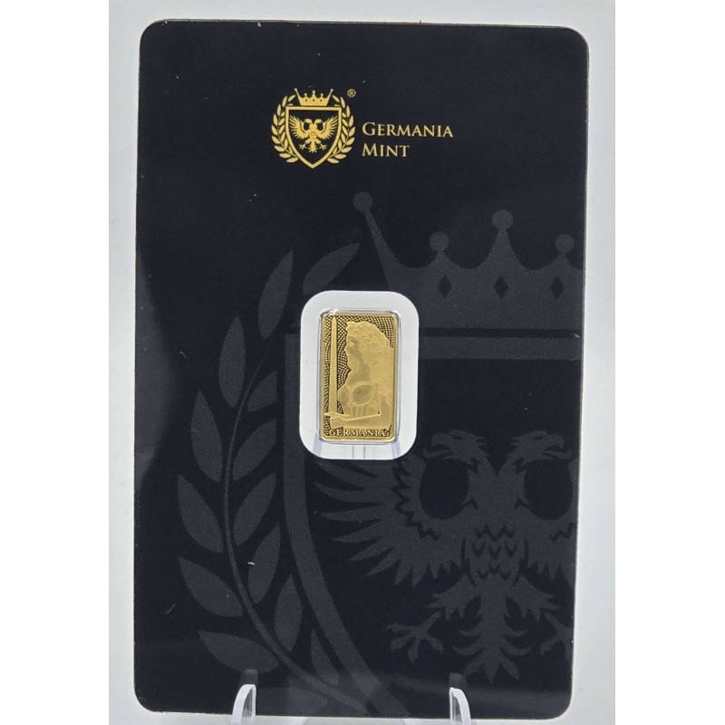 Germania 1/100 oz Pure Gold bar 999.9 sealed in Blister pack GOLD AND SILVER BULLION
