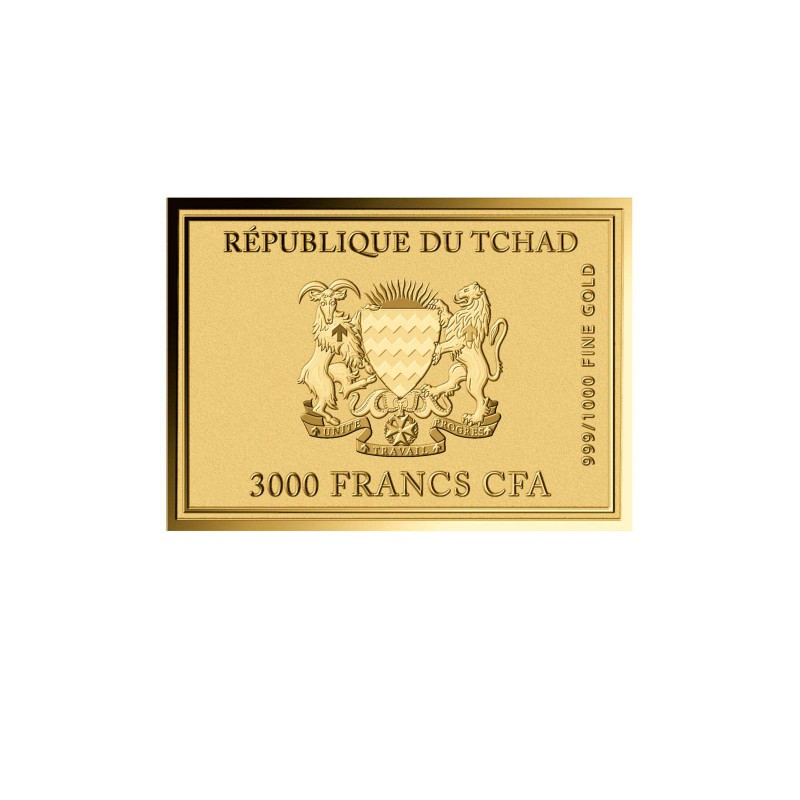Renoir The Rowers Breakfast 1/1000 Oz Gold Coin 3000 Francs Chad 2024 GOLD AND SILVER BULLION