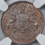 British India 1835 1/12 Anna East India Company NGC MS64 WORLD COINS
