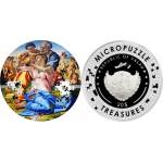 DONI TONDO Michelangelo Micropuzzle Treasures 3 Oz Silver Coin Palau 2023 GOLD AND SILVER BULLION