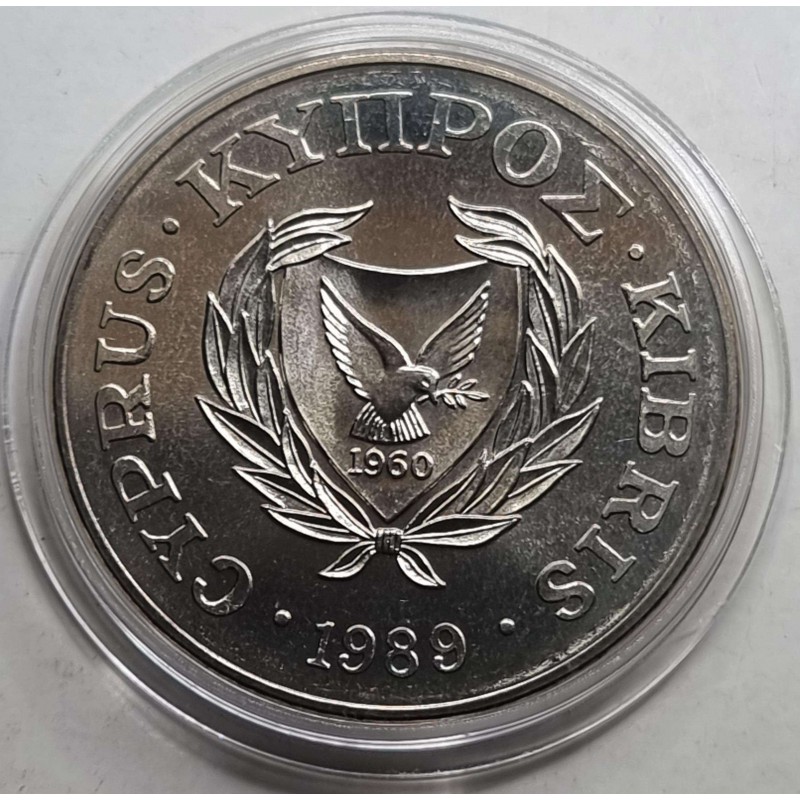 CYPRUS 1989 CUNI BU 1 POUND SAVE THE CHILDREN WORLD COINS