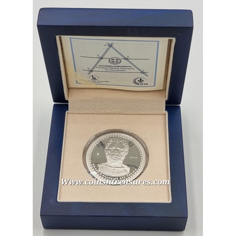 GREECE 2024 Mathematicians THALES OF MILETUS SILVER PROOF COIN WORLD COINS
