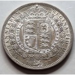GREAT BRITAIN UK 1887 HALF CROWN SILVER COIN QUEEN VICTORIA WORLD COINS