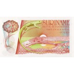 Suriname 1960 2 1/2 Gulden UNC Lizard & Afobaka bird P119 WORLD BANKNOTES