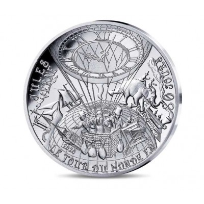 France 2025 Jules Verne Around the World in 80 Days Proof Silver Coin