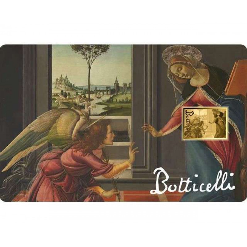 Botticelli collection 1/1000 Oz .999 Gold 3 coin cards Album GOLD AND SILVER BULLION