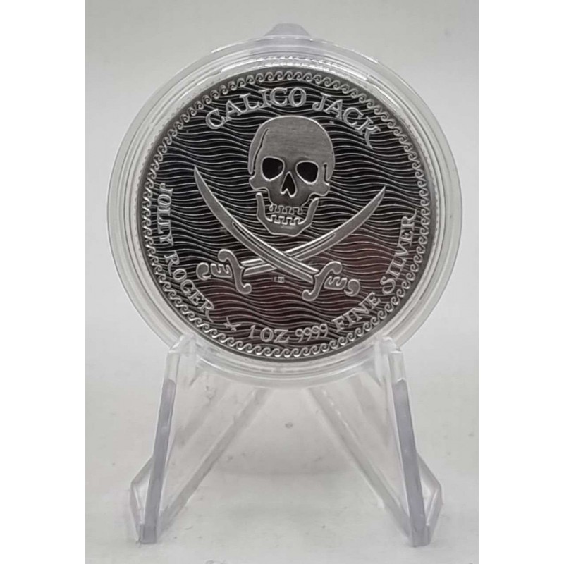 Niue 2022 Calico Jack - Jolly Roger Silver 1 oz Coin PIRATE GOLD AND SILVER BULLION