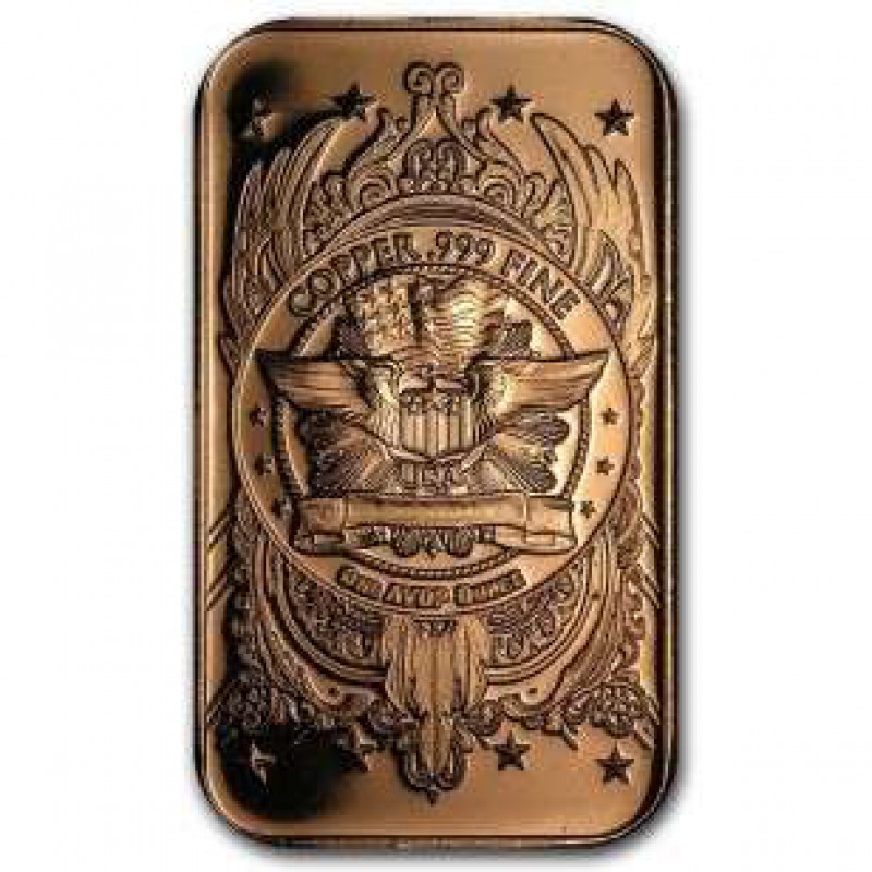 1 oz Walking Liberty 999 Fine Copper Bar GOLD AND SILVER BULLION