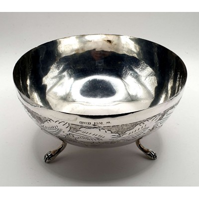 VINTAGE ANTIQUE SILVER 830 BOWL - HANDCRAFTED IN CYPRUS