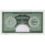CYPRUS 5 POUNDS BANKNOTE 1955 QEII AU RARE P36a WORLD BANKNOTES