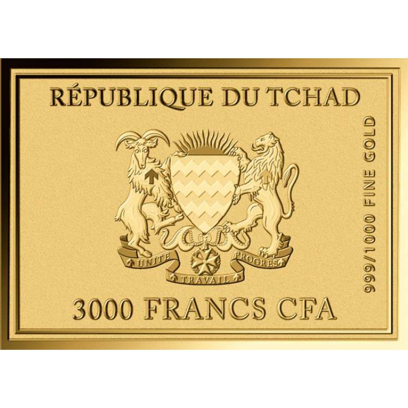 Botticelli Paintings Spring 1/1000 Oz Gold Coin 3000 Francs Chad 2024 GOLD AND SILVER BULLION