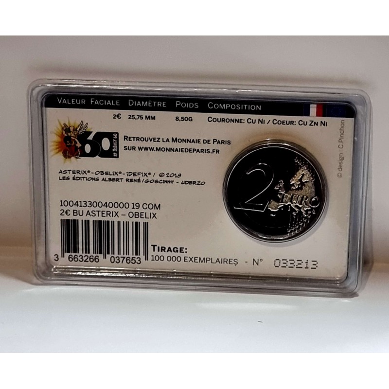 FRANCE 2 euro 2019 ASTERIX OBELIX INTERFIX Commemorative SET in official Coin cards WORLD COINS