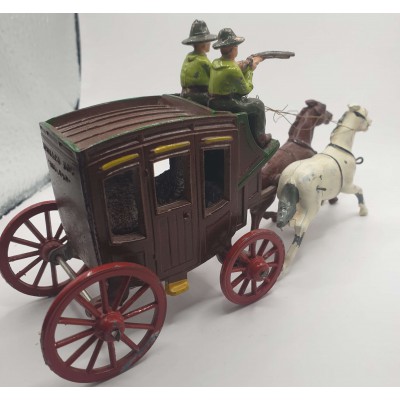 LEAD FAR WEST AMERICAN WAGON COWBOYS VINTAGE TOYS