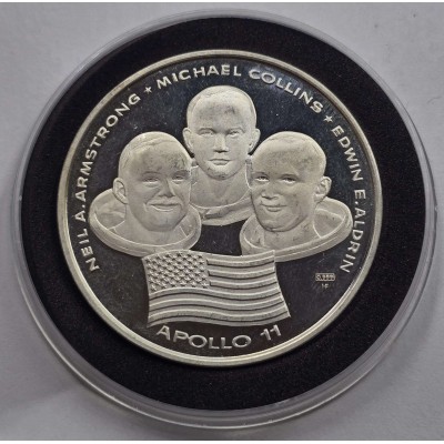 USA Apollo 11 Silver Proof Medal 1969 first man on the moon