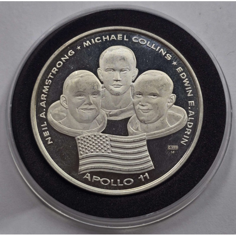 USA Apollo 11 Silver Proof Medal 1969 first man on the moon WORLD COINS