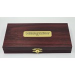 Coin Wooden case with capsules for Makarios silver Set ACCESSORIES & SUPPLIES