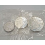 CYPRUS 1974 SILVER SET OF MAKARIOS MEDALS £12 £6 £3 BU SEALED WORLD COINS