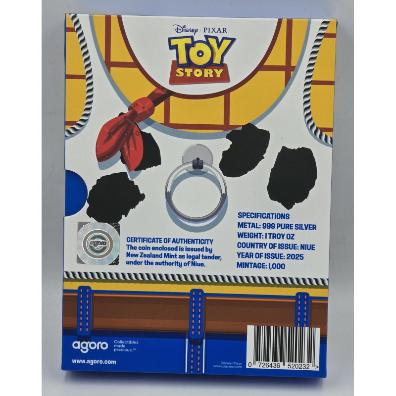 Disney Pixar 2025 Toy Story Woody 1 oz Silver Proof coin GOLD AND SILVER BULLION