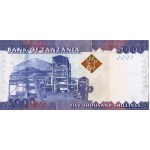 AFRICA TANZANIA 2010 5000 SHILLINGS RHINO P43 UNC WORLD BANKNOTES