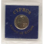 CYPRUS 1989 CUNI BU 20 CENTS COIN IN ORIGINAL RIGID CASE WORLD COINS