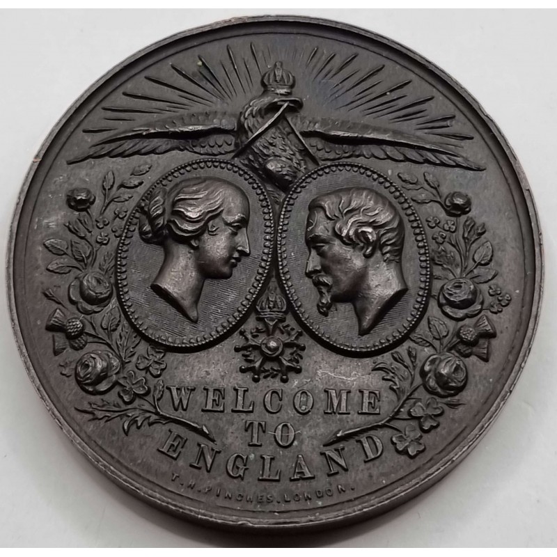 Medal visit of Napoleon III and the Empress Eugénie to England 1855 QUEEN VICTORIA ANTIQUES & OTHER COLLECTIBLES