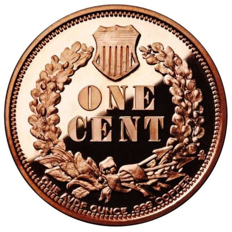 Indian Head Cent 1 oz .999 Fine Copper Round coin GOLD AND SILVER BULLION