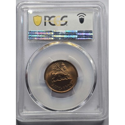 Ethiopia 10 cents 1936 (1943) RED UNC PCGS MS64 RD