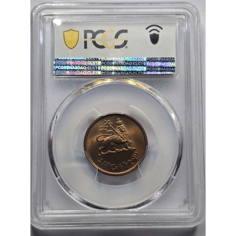 Ethiopia 10 cents 1936 (1943) RED UNC PCGS MS64 RD WORLD COINS