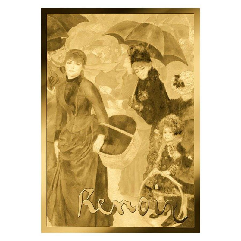 Renoir The Umbrellas 1/1000 Oz Gold Coin 3000 Francs Chad 2024 GOLD AND SILVER BULLION