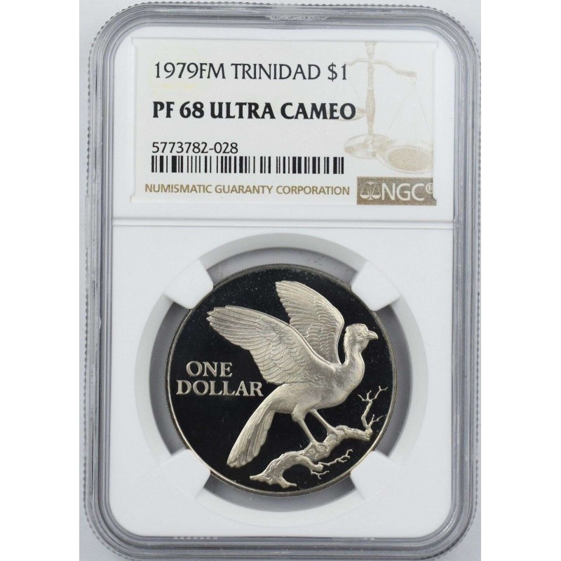 TRINIDAD AND TOBACO 1979 NGC PF68 ORTALIS BIRD WORLD COINS