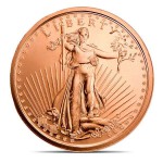 St Gaudens Walking Liberty 1oz 999 Fine Copper Round GOLD AND SILVER BULLION