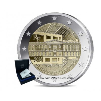 France 2025 The Louvre Museum 2 Euro PROOF BE