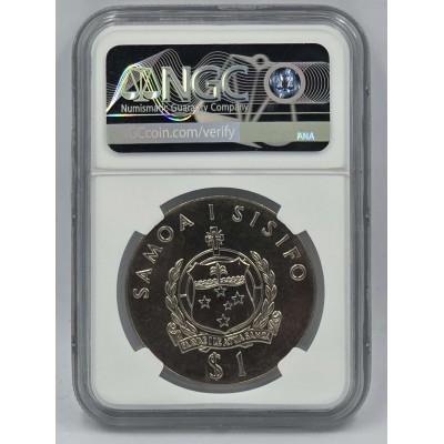 SAMOA I SISIFO 1980 1 TALA F.A.O PALM TREE NGC MS65
