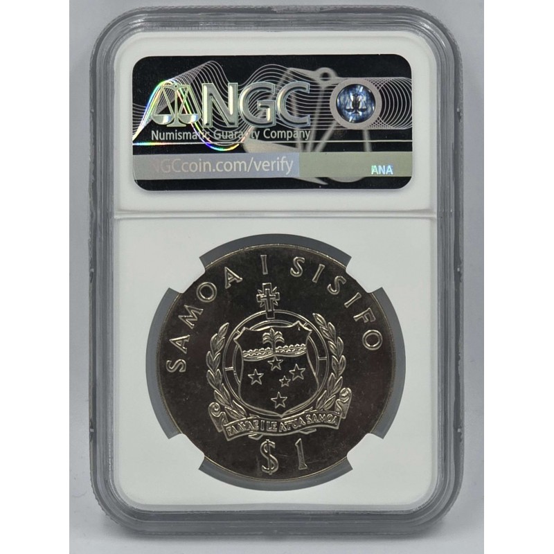 SAMOA I SISIFO 1980 1 TALA F.A.O PALM TREE NGC MS65 WORLD COINS