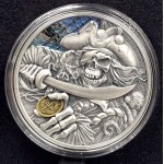 PIRATE Memento Mori 1 Oz Silver Coin 5 Cedis Ghana 2025 GOLD AND SILVER BULLION