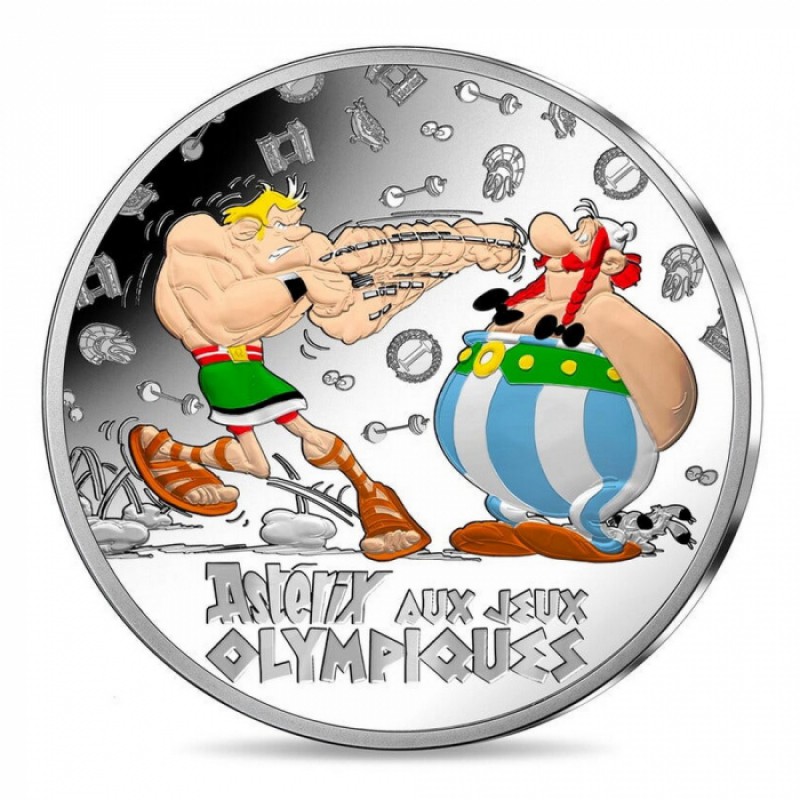 Asterix at the Olympic Games France silver proof coin 2024 WORLD COINS