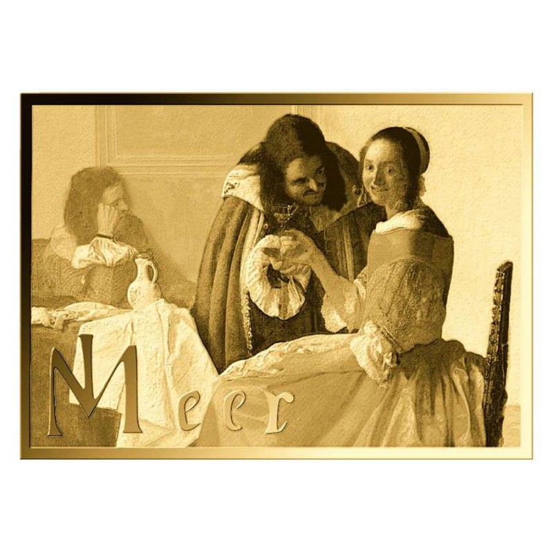 Vermeer Girl with a Wineglass 1/1000 Oz Gold Coin 3000 Francs Chad 2024 GOLD AND SILVER BULLION