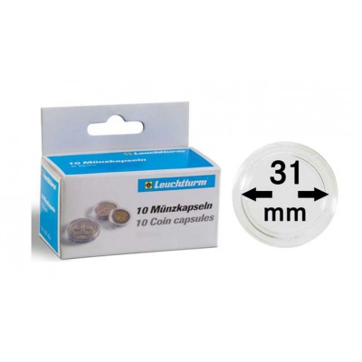 Leuchtturm Coin capsules for coins Ø 31 mm pack of 10