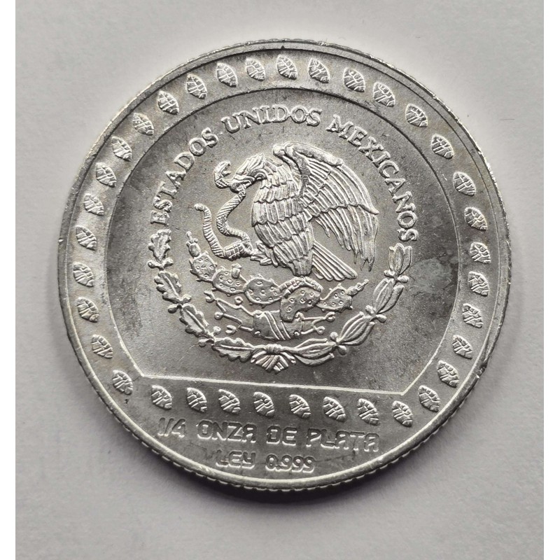 MEXICO UNC SILVER .999 COIN 25 PESOS 1992 WORLD COINS
