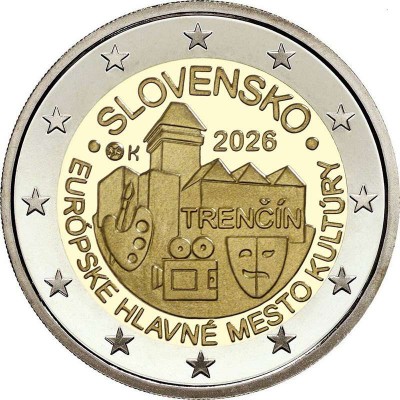 Slovakia 2026 Trencin European Capital of Culture 2 Euro coin