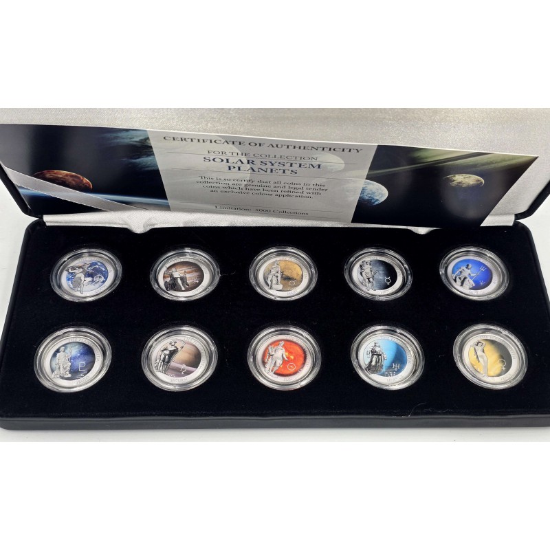 Cook Islands Solar System Planets set collection of 10 coins WORLD COINS