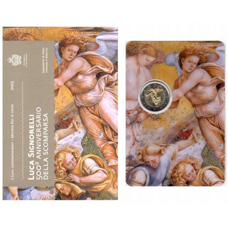 San Marino 2 euro coin 2023 500th anniversary Luca Signorelli WORLD COINS
