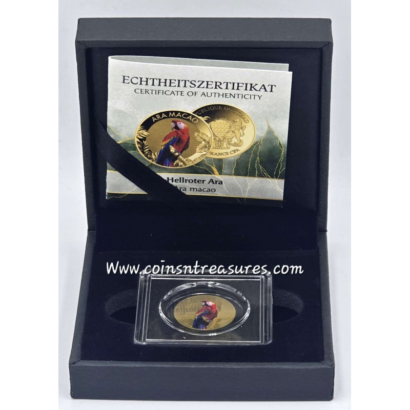 Scarlet Macaw Parrot Bird 1/1000 Oz Gold Coin GOLD AND SILVER BULLION