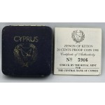 CYPRUS 1988 PROOF 20 CENT ZENON KITIEUS 1989 COIN WORLD COINS